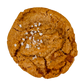 Close up of a salted caramel cookie 